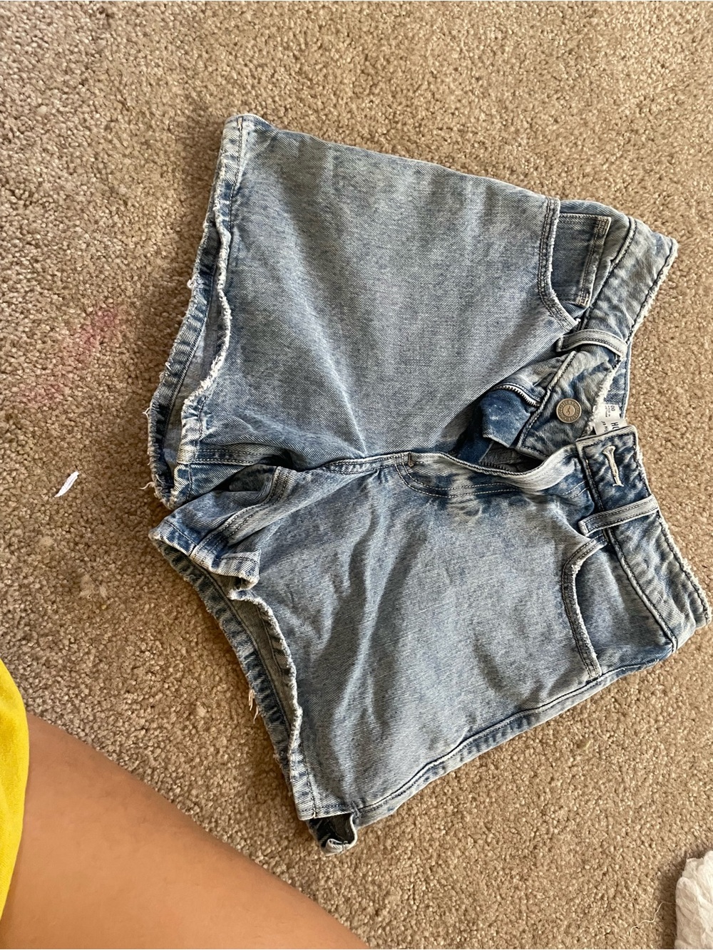 Hollister Washed Light Blue Denim Cutoff Shorts
